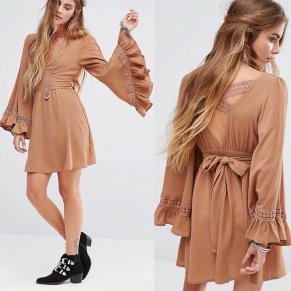 ASOS Dresses & Skirts - ASOS Kiss The Sky Swing Bell Sleeve Dress Size L